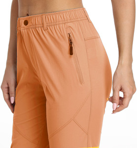 Pantalón de poliéster y algodón con estampado de logotipo personalizado para mujer, pantalones de senderismo con múltiples bolsillos para exteriores, ropa de verano, pantalones multibolsillos para exteriores - Product Image 3