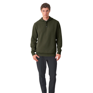 ผู้ผลิตเสื้อฮู้ดดี้ผู้ชายแบบสวม รุ่น Plan สีเขียวมะกอก เนื้อผ้าพรีเมียม แบบยูนิเซ็กส์ เสื้อฮู้ดลำลอง สไตล์สตรีทแวร์ สำหรับฤดูหนาว - Product Image 2