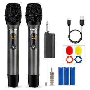 5Core <b>Wireless</b> <b>Microphone</b> Pair UHF Handheld Microfonos Inalambricos Cordless Mic - Product Image 1