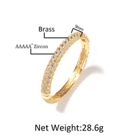 Pulsera YYN Unisex con Incrustaciones de Circonitas Cúbicas de 9mm, Brazalete Brillante para Hombre y Mujer, Disponible en Stock al por Mayor