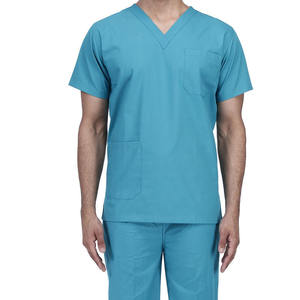 ชุดวิ่งขัดผิวคอวีสำหรับผู้ชายชุดยูนิฟอร์มสำหรับพยาบาลชุดเครื่องแบบทางการแพทย์ผ้ายืดแบบใหม่ - Product Image 5