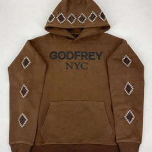 Survêtement d'hiver pour hommes Vêtements d'extérieur confortables en coton doux Motif solide Respirant Logo Imprimé Survêtement empilé Ensemble - Product Image 1