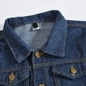 Venta al por mayor de alta calidad por encargo azul oscuro Denim chaqueta de invierno para los hombres con estilo cálido duradero Casual Wear - Product Image 2