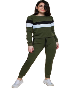 Conjunto Deportivo de Otoño-Invierno para Mujer, Estilo Moderno, Top Corto y Pantalones Jogger - Product Image 1