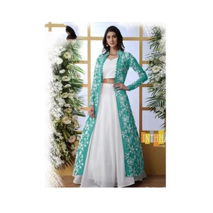 เสื้อผ้าปักลายทำงานปาร์ตี้ผลิตจากผ้าไหมโพลีเอสเตอร์จากอินเดียสำหรับผู้ใหญ่ - Product Image 1