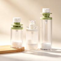 Flacon pompe sans air givré transparent 30ml 50ml 100ml 120ml, emballage cosmétique sous vide anti-fuite pour sérum et lotion de soin