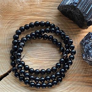Pulsera de turmalina negra natural Joyería de cristal de protección potente para Escudo de energía negativa - Product Image 6