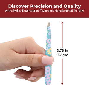 Outil professionnel de haute beauté OEM pince à épiler à sourcils pointe pointue en acier inoxydable écologique léger réutilisable Logo personnalisé - Product Image 3