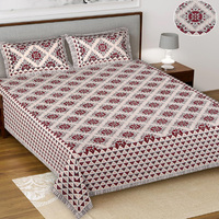 Ensemble de literie imprimé 100% coton avec taie d'oreiller 200TC 90x108 pouces sans Azo, offre spéciale