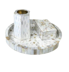 ชุดกล่องถาดไม้ฝังมุกสำหรับใส่เครื่องหอมมุบคาร์ บาคูร์ กลิ่นกุหลาบ ของขวัญรอมฎอนแบบอาหรับ ตะวันออกกลาง - Product Image 4