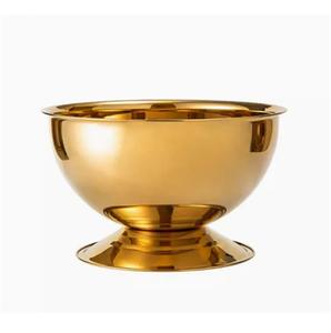 Tableware <b>Gold</b> Plated Solid Metal Round Champagne Bowl With Base Bar and Wine <b>Ice</b> Bowls for Party Bar Ware Decoration - Product Image 1