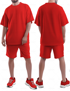 เสื้อยืดผ้าโพลีเอสเตอร์/ ผ้าฝ้ายถักยาวไซส์พิเศษสำหรับผู้ชายเสื้อผ้ากีฬาแบบสั่งทำชุดใส่ออกกำลัง220กรัม - Product Image 2