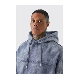 Parche personalizado para hombre, 2 piezas, lavado con ácido, chándal para correr, recortado, cuadrado, manga corta, cintura elástica, camiseta recta informal - Product Image 3