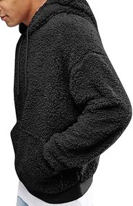 Sudaderas con capucha informales de invierno para hombre, ropa de moda de Color sólido, ajuste Regular 100%, forro polar de algodón, transpirable, ecológico - Product Image 3