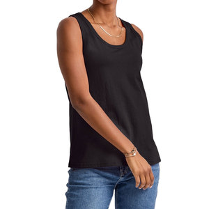 Camiseta sin mangas con logotipo personalizado para mujer, último diseño, patrón transpirable y sólido para la venta en línea de verano - Product Image 1