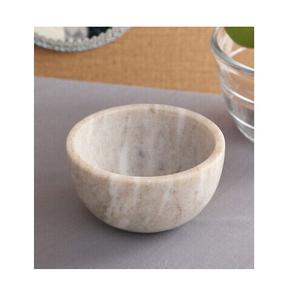 Luxe 100% bol en marbre forme ronde accessoire de table de mariage produit solide avec logo personnalisé pour les fêtes utilisation bol à salade - Product Image 1