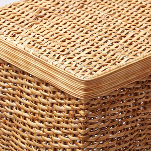 Table basse élégante en rotin tissé à la main Table d'appoint élégante en osier naturel au design incurvé pour la décoration de la maison OEM ODM vente en gros - Product Image 5