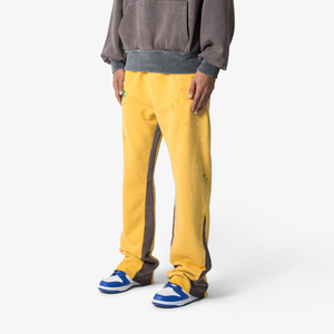 Pantalon Design 2025 Lavage à l'acide Pantalon de survêtement évasé Fabriqué au Pakistan Vente en gros Personnalisé Lavage à l'acide Pantalon de survêtement évasé - Product Image 1