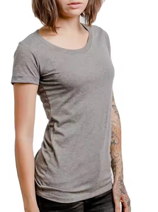 Nouvelles femmes solide coton t-shirts femme vert foncé surdimensionné - Product Image 3