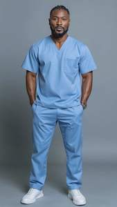 Uniforme Médico Quirúrgico de Manga Corta y Pantalones Jogger OEM, Uniforme de Enfermería Transpirable para Hospital, Uniformes Médicos para Hombres y Mujeres, Conjunto de Enfermera - Product Image 5