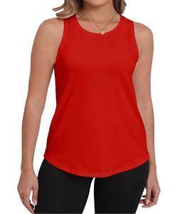 Femmes été sans manches débardeurs coupe ample tricoté tunique chemise brodé plume décoration col rond respirant avant Logo - Product Image 1