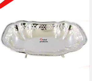 Nouveau look bol de service en aluminium en métal fini argenté avec poignée ronde pour restaurant et bar d'hôtel - Product Image 2