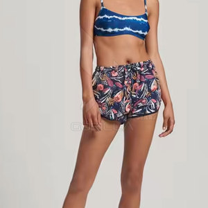 Shorts de Playa para Mujer, Cintura Alta, Elástica, 100% Algodón Ecológico, Secado Rápido, Cómodos, Transpirables, Casuales, para Verano - Product Image 3