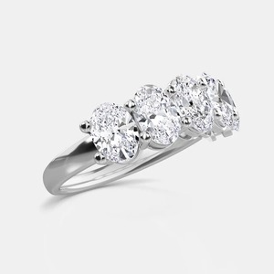 หินห้ารูปไข่ที่สวยงามตัด CVD HPHT Lab ปลูกเพชรครึ่งนิรันดร์แหวนแต่งงานที่ดีเยี่ยมตัดของขวัญที่น่าตื่นตาตื่นใจสําหรับเธอ - Product Image 2