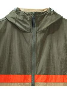 Veste d'extérieur décontractée pour hommes personnalisée OEM de grande taille 100% coupe-vent imperméable respirant en polyester avec décoration en fourrure - Product Image 3