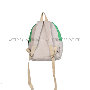 Sac à dos en chanvre vert pour écoliers, étudiants filles, sac à dos polyvalent réglable en chanvre classique fait à la main - Product Image 2
