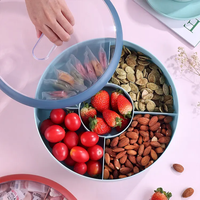 Meilleure vente Plateau à bonbons en forme de fleur Plateau à compartiments en forme de fleur Plateau à dessert divisé pour biscuits Plateau à plats de service