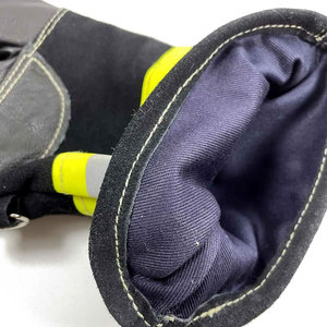 Gants de sécurité personnalisés en cuir haute visibilité et haute qualité, résistants à la chaleur pour pompiers - Product Image 4