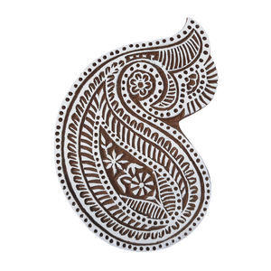 Bloc d'impression en bois Royal Kraft 1 pièce Paisley Floral Pattern Stamp - Product Image 2