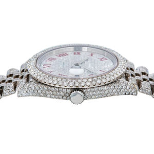 Reloj de Lujo con Diamantes Moissanite VVS, Estilo Hip Hop, de Acero Inoxidable con Esfera de Cristal, Edición Limitada Personalizada - Product Image 3