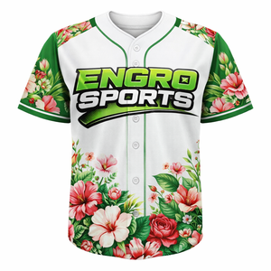 Camiseta de Béisbol, Uniforme Deportivo, Camiseta de Equipo, Camiseta de Béisbol Personalizada, Camiseta con Botones al Frente, Camiseta de Béisbol con Cuello en V - Product Image 1