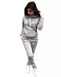 Survêtement deux pièces décontracté pour femme, ensemble sweat-shirts à capuche et pantalon, vêtements pour femme, automne hiver, Sport - Product Image 3