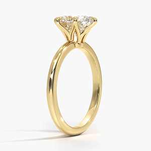 Anillo personalizado de 6 puntas chapado en oro de plata de ley con diamante cultivado en laboratorio certificado ovalado de diseño vintage para regalos de boda para mujer - Product Image 3