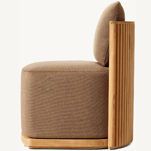 Un fauteuil de style moderne simple, adapté à une utilisation en extérieur, durable et de bonne qualité, fabriqué en bois de teck. - Product Image 6