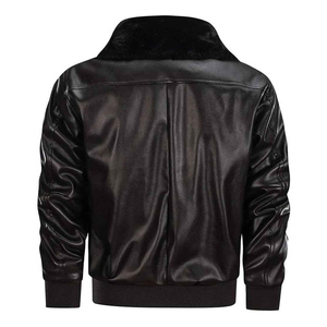 แจ็กเก็ตหนังผู้ชายสไตล์คลาสสิกไฮสตรีทกันน้ำเป็นมิตรต่อสิ่งแวดล้อมฤดูหนาว - Product Image 4