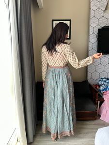 Meilleure vente Floral Long coton col en V ample ajusté printemps été porter Maxi robe élégante femmes décontracté mode robe - Product Image 6