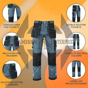 Pantalon cargo multi-poches à taille élastique en polyester/coton respirant, style nouveau, léger, grande taille, coupe droite, pour hommes, tendance streetwear - Product Image 6