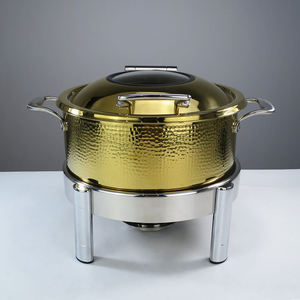 Restaurant Equipment Electric Silver 9L Stainless Steel Square Manual Temperature Control Soup Kettle Warmer Buffet Warmer - Product Image 1