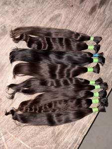 Venta al por mayor cuerpo ondulado indio Remy extensiones de cabello humano de un solo donante templos Virgen cruda sin procesar de la fuente - Product Image 2