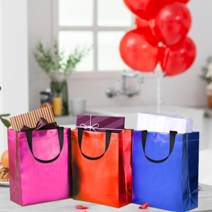 Bolsa de Mano Personalizada Brillante Metálica No Tejida con Logotipo, Reutilizable, Ecológica, para Publicidad, Compras, Regalos, Supermercado, Exposiciones - Product Image 5