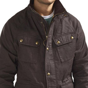 Veste en toile cirée pour homme personnalisable pour l'hiver, 100% coton, respirante, séchage rapide, décontractée, option logo sur le devant, plusieurs tailles - Product Image 4