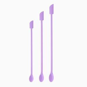Cosmetic Scoop Cream Foundation Mini <b>Silicone</b> Double-Headed Spatula Lotion Transfer Small Spoon Clear Bottle <b>Tool</b> 3-Piece Model - Product Image 1