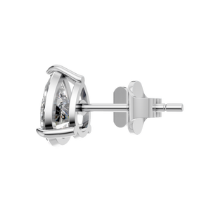 ต่างหูเพชรโมอิสซาไนต์ทรงลูกแพร์แบบโซลิแทร์ ทองคำแท้ 14k คุณภาพสูง สำหรับเป็นของขวัญงานหมั้นหรืองานแต่งงาน - Product Image 2