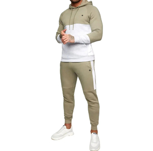Jersey de entrenamiento informal para hombre, chándal personalizado 100% algodón, ropa de invierno con cuello con capucha, patrón sólido para uso en exteriores - Product Image 1