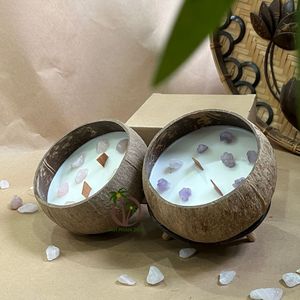 Vela de cera natural COCO ECO con cáscara de coco Embalaje ecológico para Navidad Acción de Gracias Celebración de Año Nuevo - Product Image 1