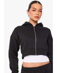 Ensemble 2 pièces décontracté pour femme : veste zippée et pantalon de survêtement effet vieilli – Tenue jogging à capuche 25-26 - Product Image 3